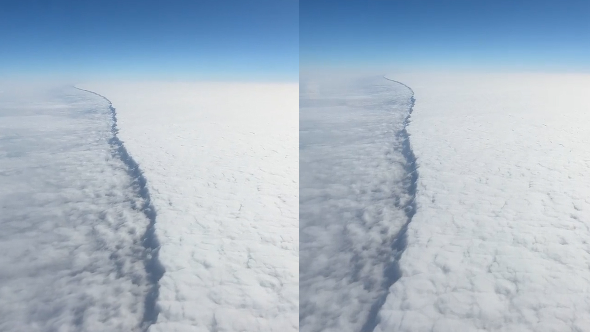 女生坐飞机去昆明，拍到云层上的准静止锋：感受到了地理的浪漫