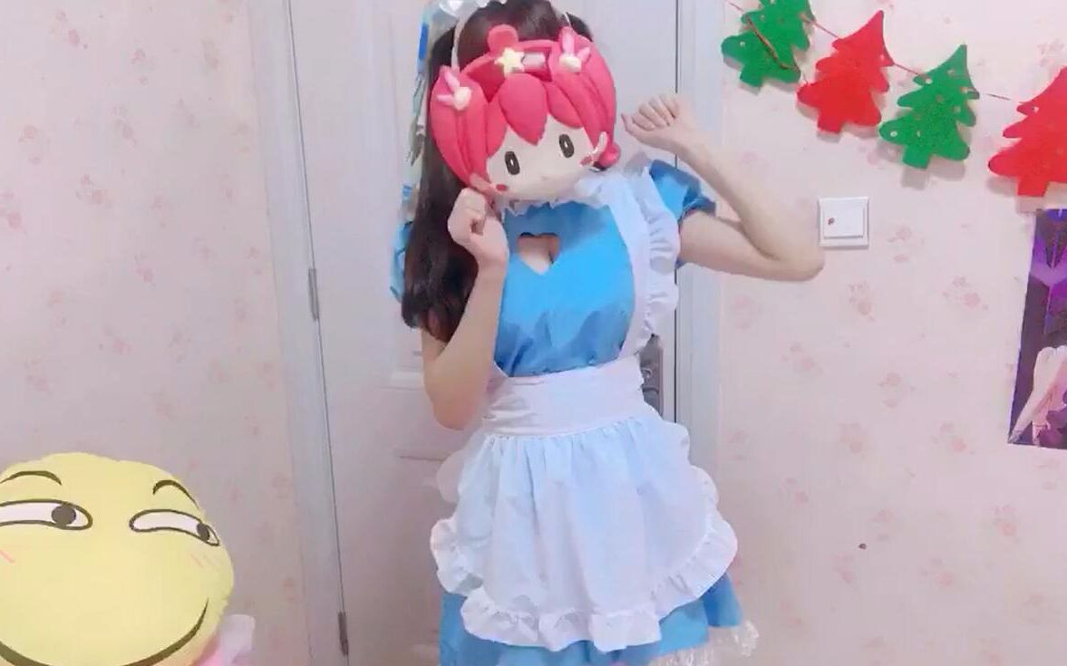 萌系双马尾少女赛高酱女仆装祝福大家新年快乐哦!!_哔哩哔哩 (゜-゜)つロ 干杯~-bilibili
