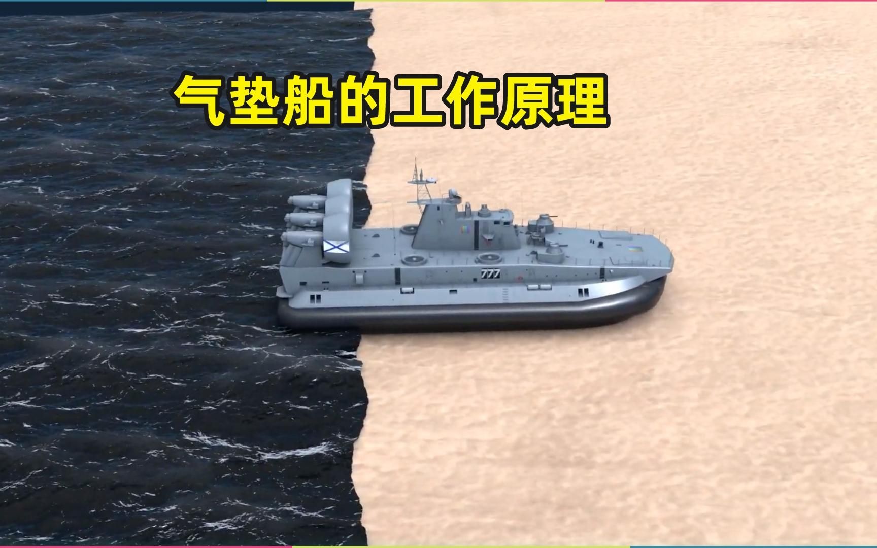 天才的发明，气垫船的工作原理，它是如何贴地“飞”行的？