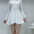 【Evelyn】白色喇叭裙穿搭分享