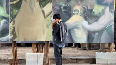 拾萬空间（石家庄）井陉教堂场地开幕 <em class="keyword">刘阔</em>演奏小提琴