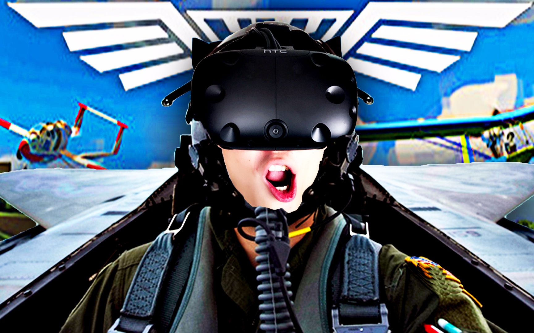 【屌德斯解说】 VR模拟飞行员 这个游戏真的把我给玩吐了！
