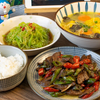 15元搞定两菜一汤|婚后两人食家常菜记录|超级下饭的辣炒猪肝|凉拌莴笋|玉米蔬菜汤