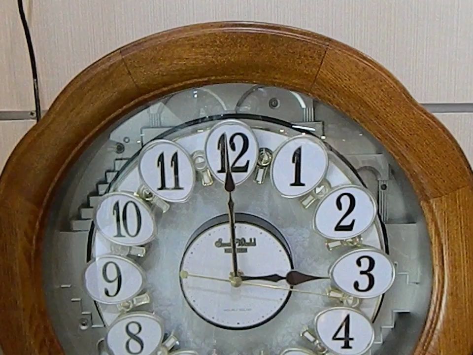 日本丽声动感音乐挂钟指针不动不走字维修后恢复正常走时功能