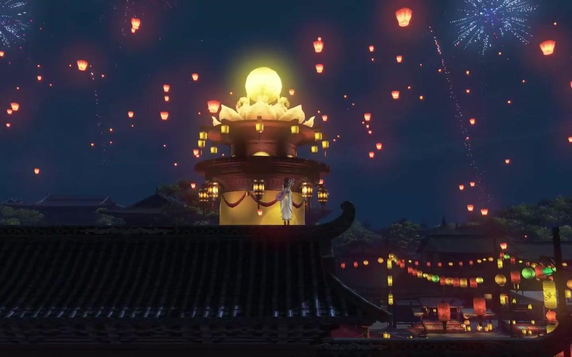 【韩服开封节日场景 】少了你 ,纵使万千灯火,也都远远不够