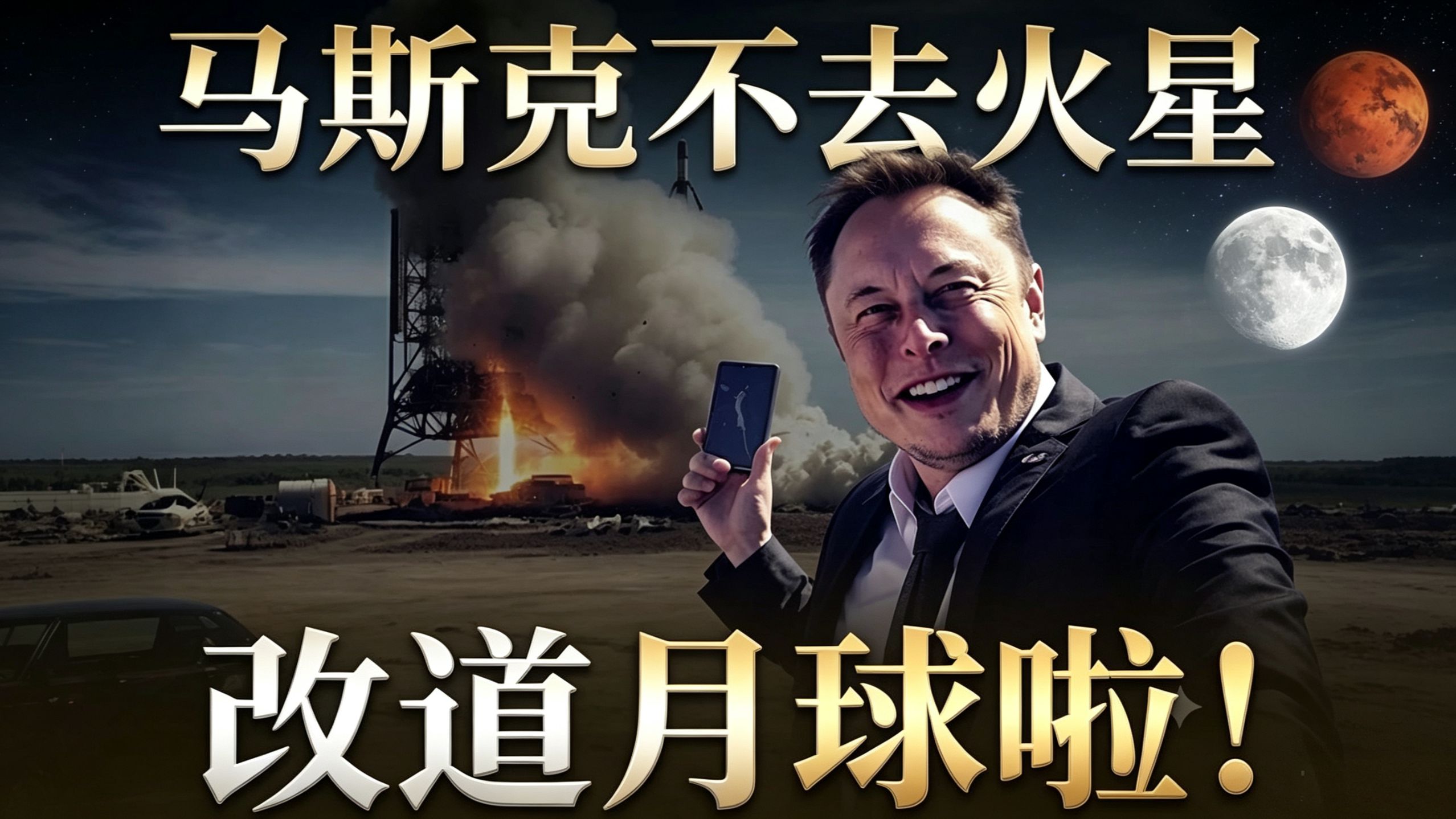 马斯克不去火星 改道月球！