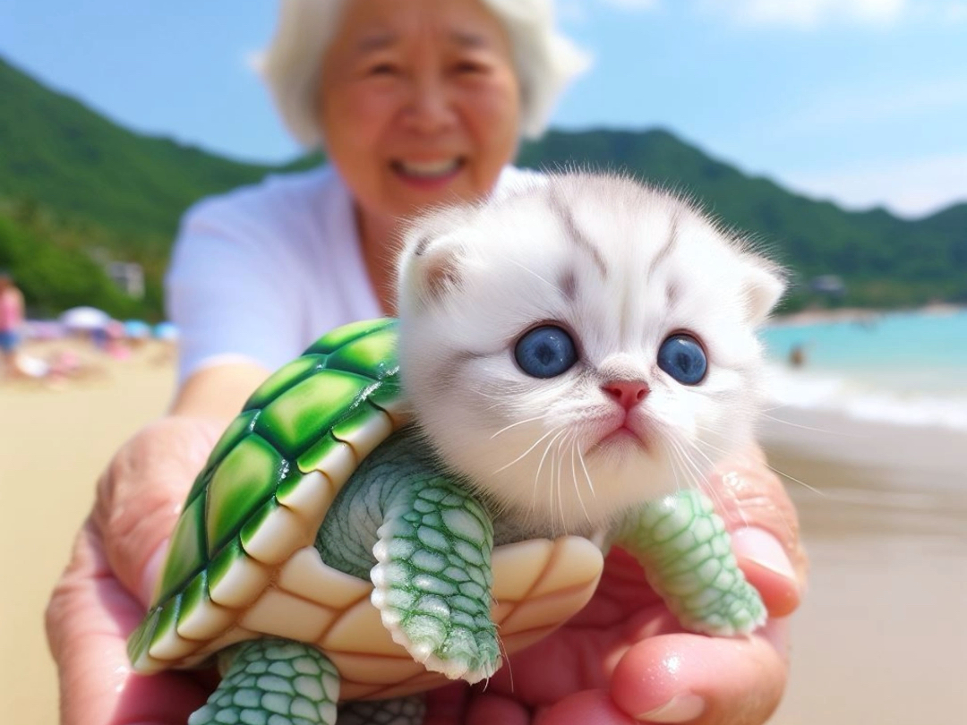 乌龟猫被老奶奶救回了家，喵喵最后救下了奶奶回报她
