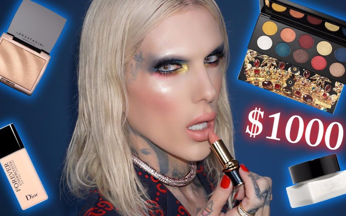 【jeffree star】j姐钞票上脸:全脸新品试用