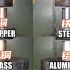 【实验】铜、黄铜、铁、铝，哪种金属硬度最大？液压机告诉你！