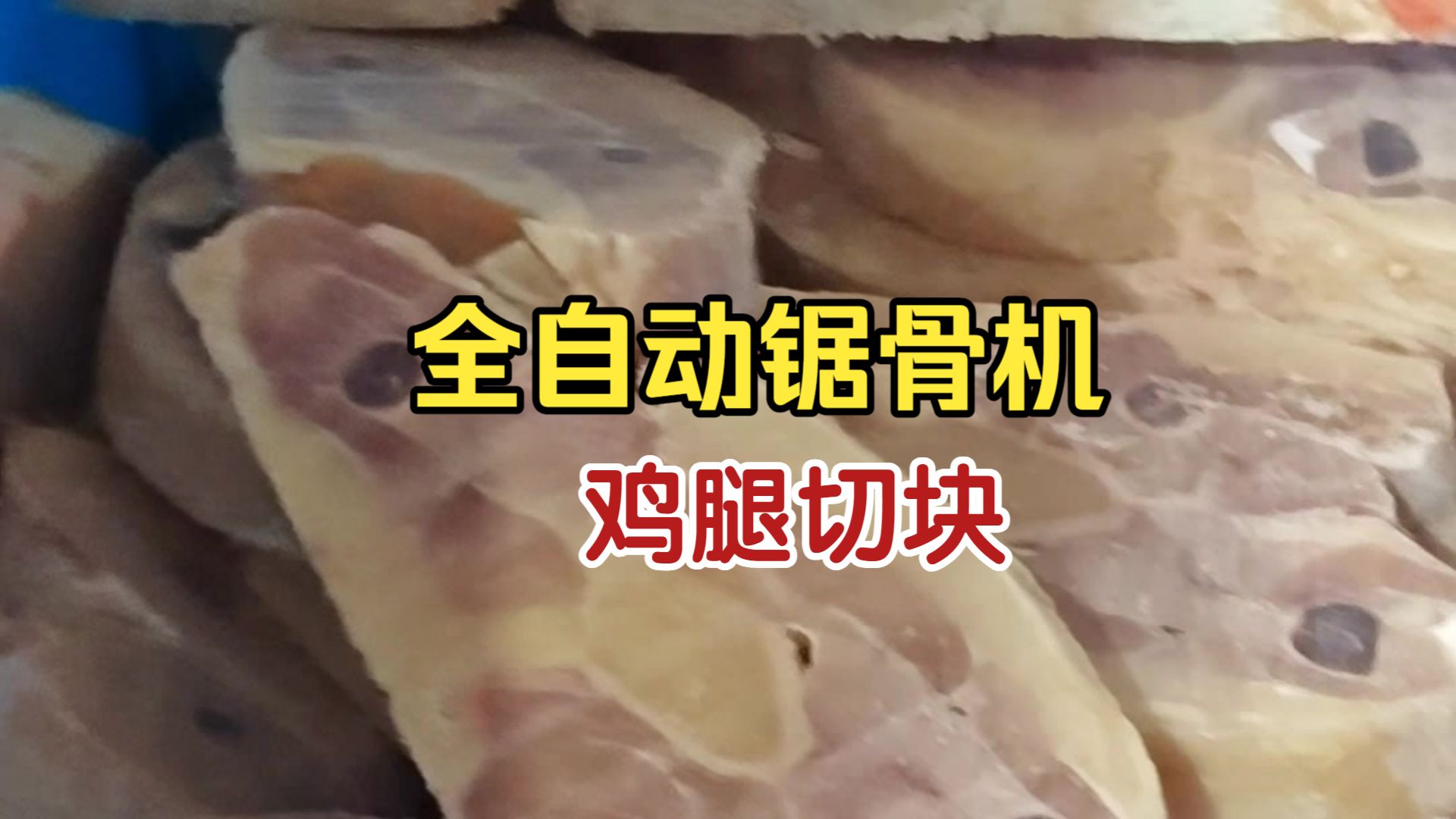 全自动锯骨机切割整板冻鸡腿，无骨渣、无碎肉，24小时不停机