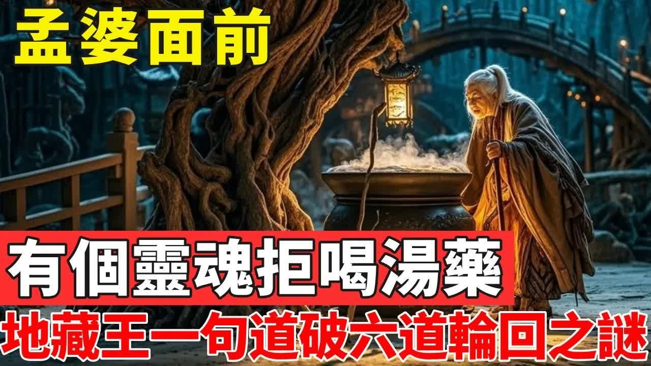 孟婆面前，有個靈魂拒喝湯藥，地藏王一句話道破六道輪回之謎！#佛光心境#佛陀#佛學#佛教#禪修#佛法智慧#佛教故事#佛教文化