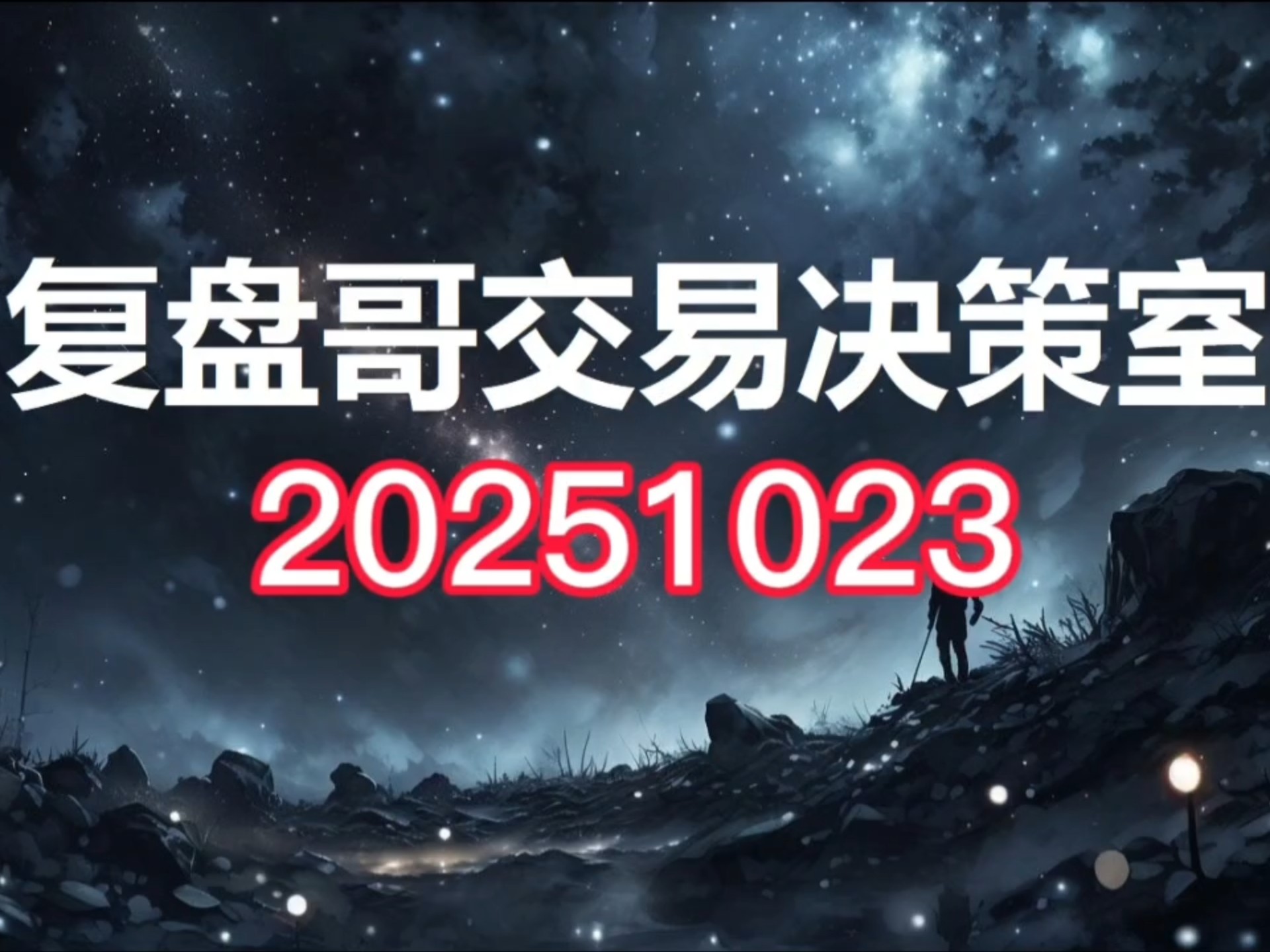 复盘哥交易决策室20251023