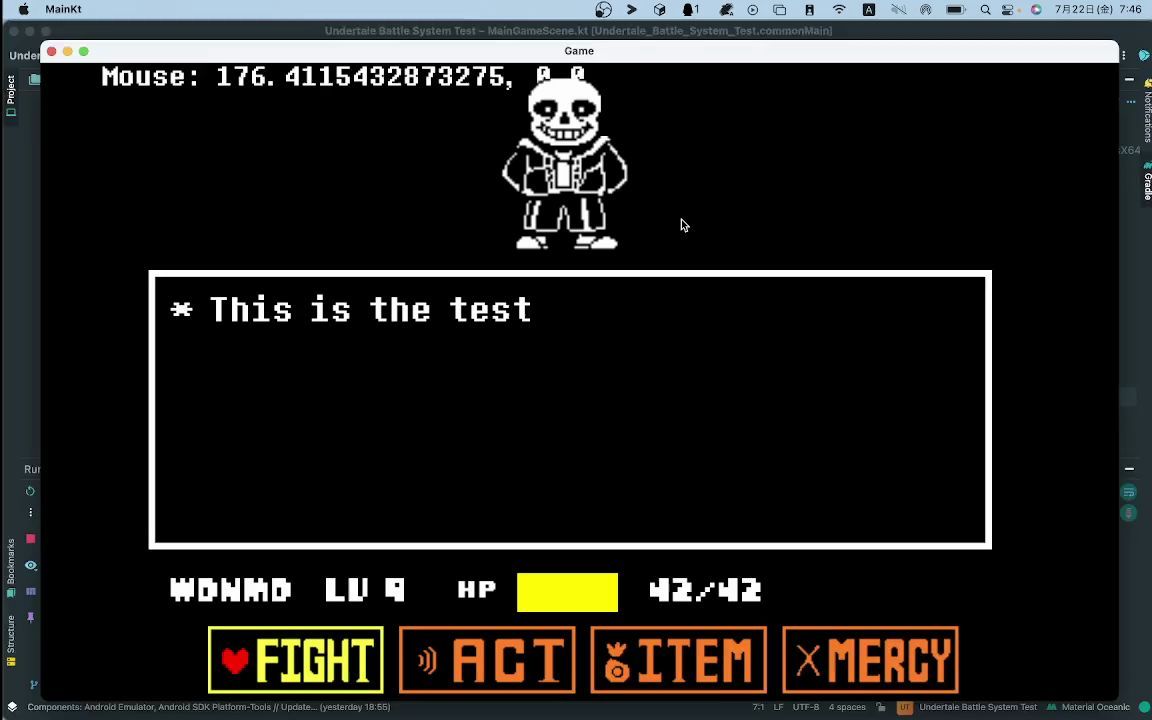 用kotlin写的undertalebattle模版按键系统未完成