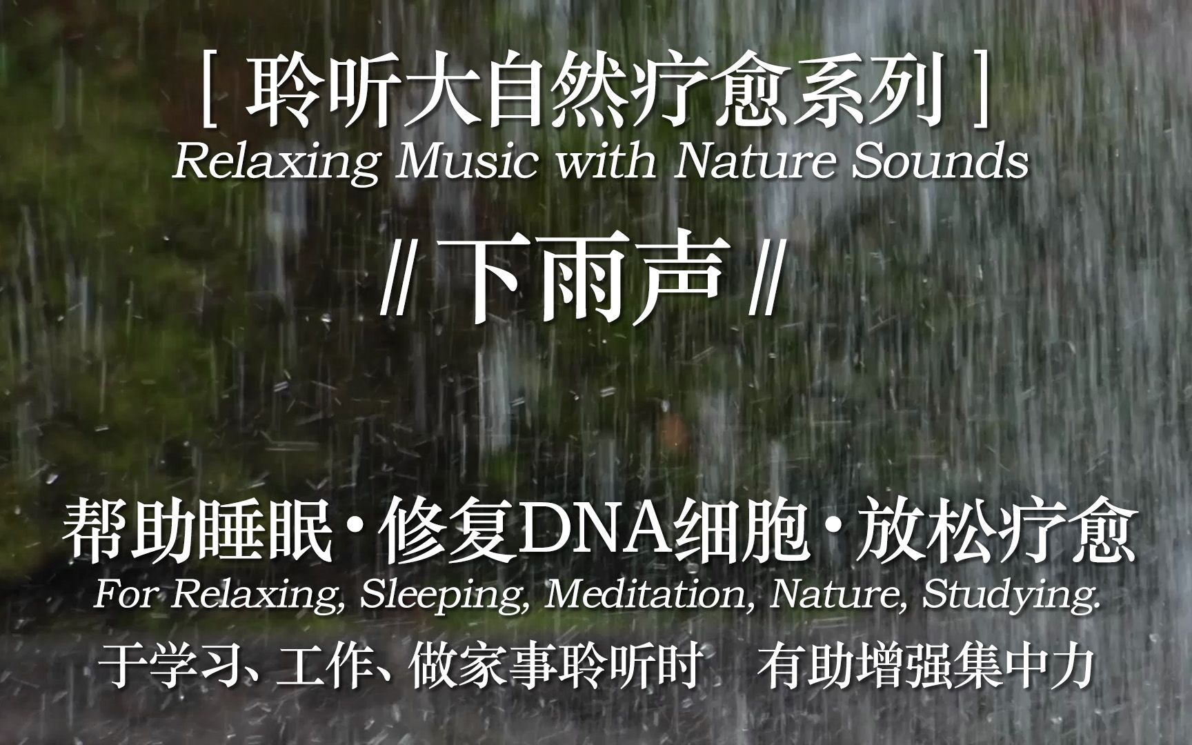睡眠用bgm 大自然下雨声睡眠用学习用修复dna细胞放松疗愈帮助睡眠消除疲劳 relaxing music with nature sounds 哔哩哔哩