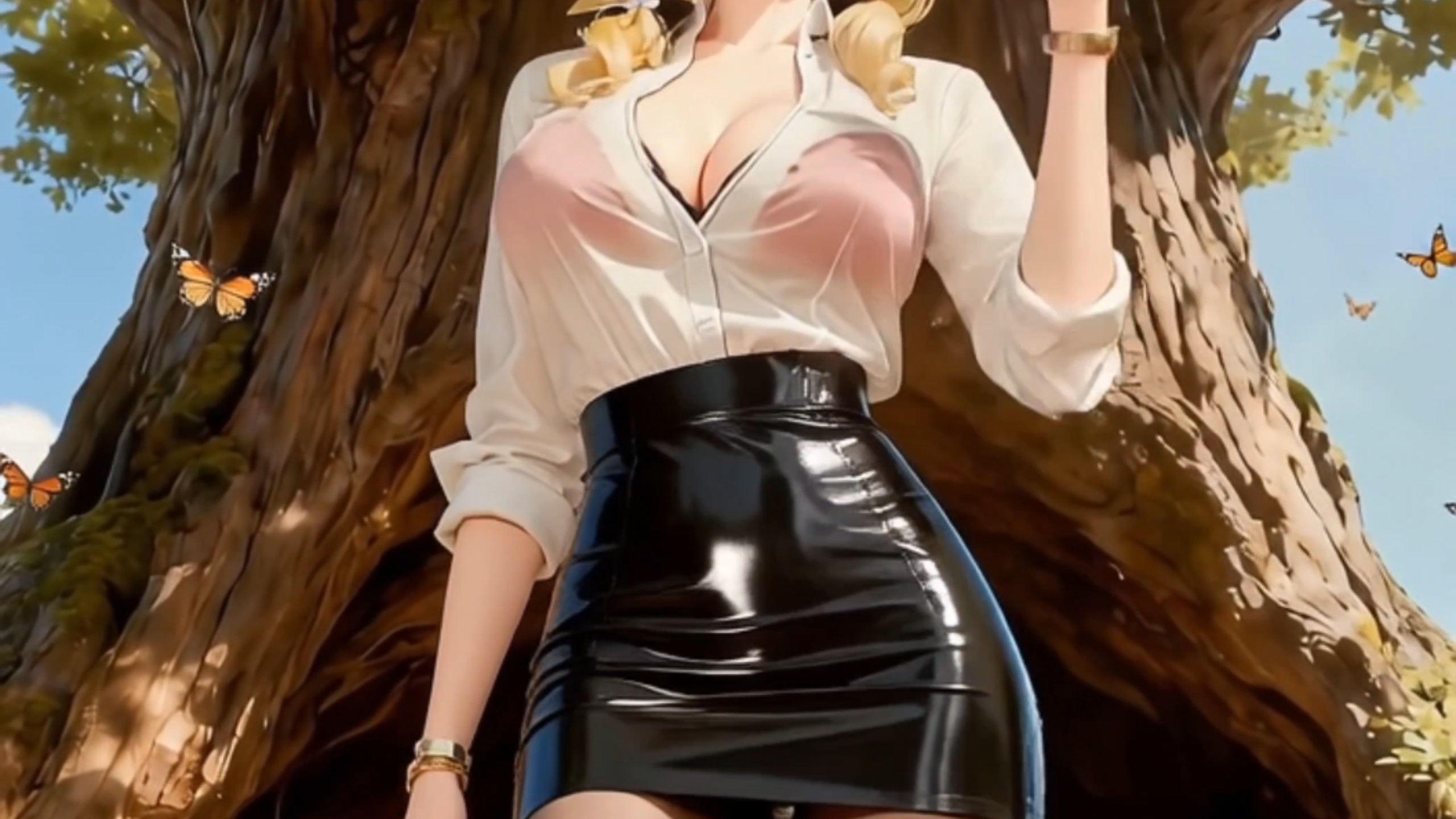 穿OL装的金发姐姐裙子#崩坏星穹铁道.阿格莱雅#