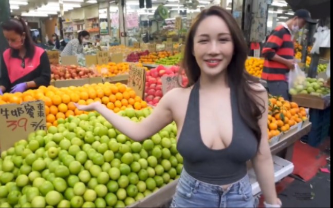 Purchasing fruit on the streets of Taiwan, this fruit is big and white