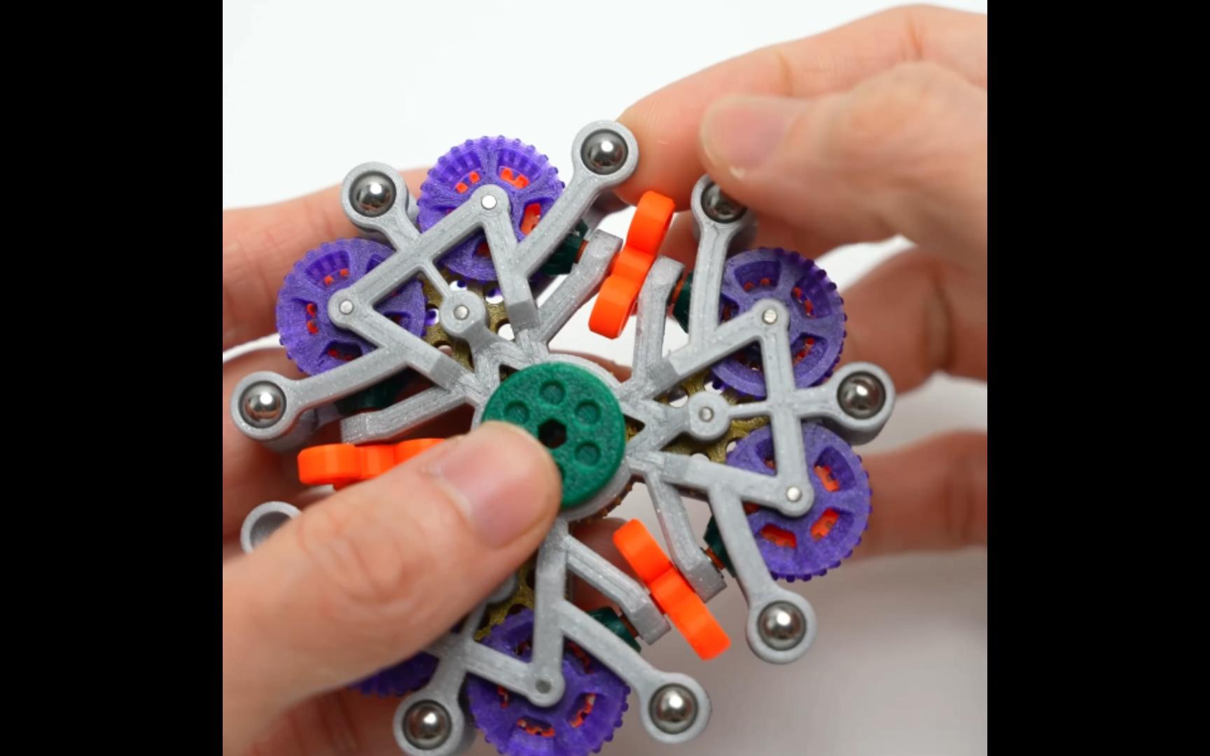 炫酷的机械指尖陀螺 3D打印指尖陀螺