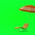 绿幕视频素材沙滩椅