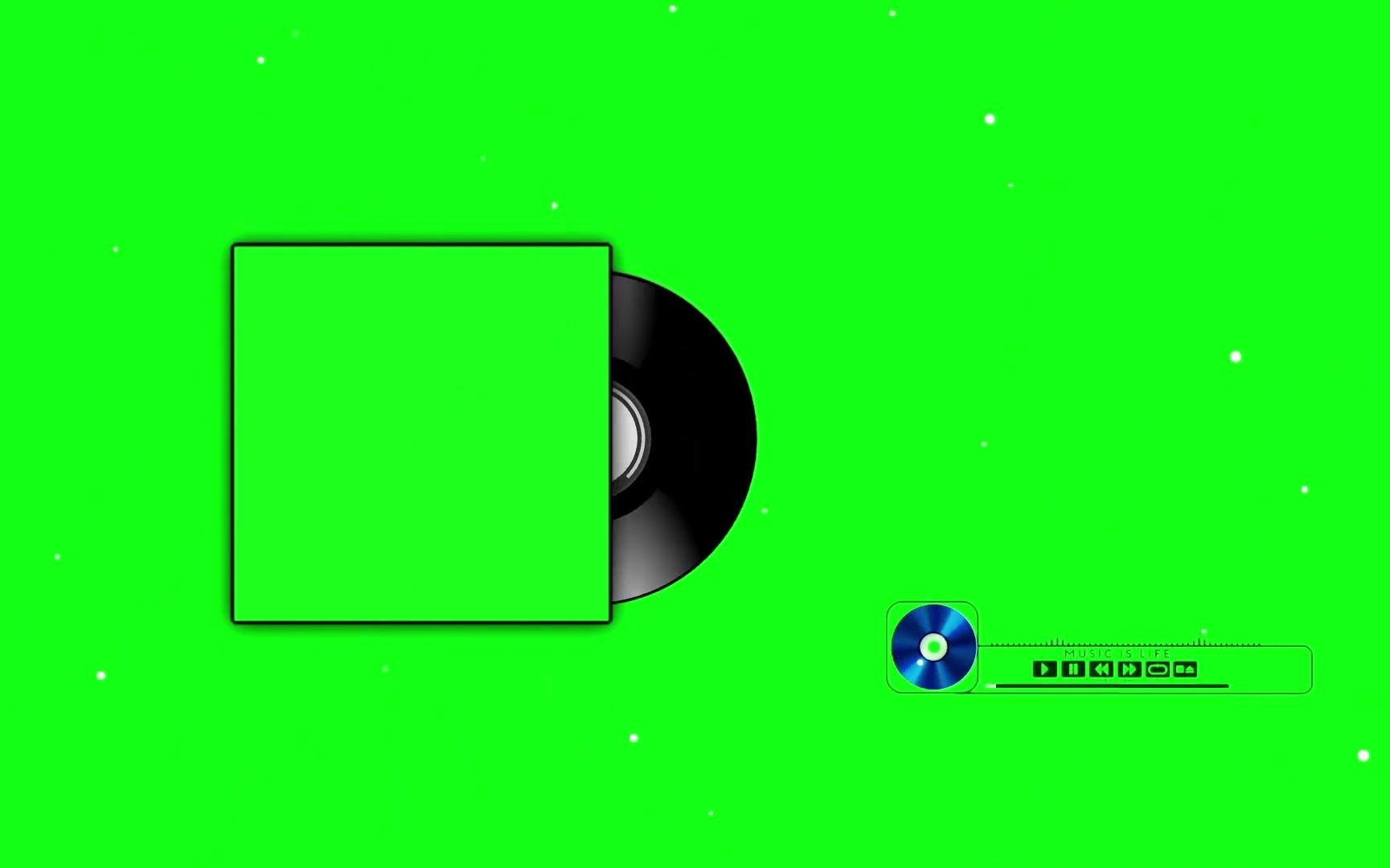 【绿幕菌】CD播放器丨专辑播放机绿幕素材（无水印）