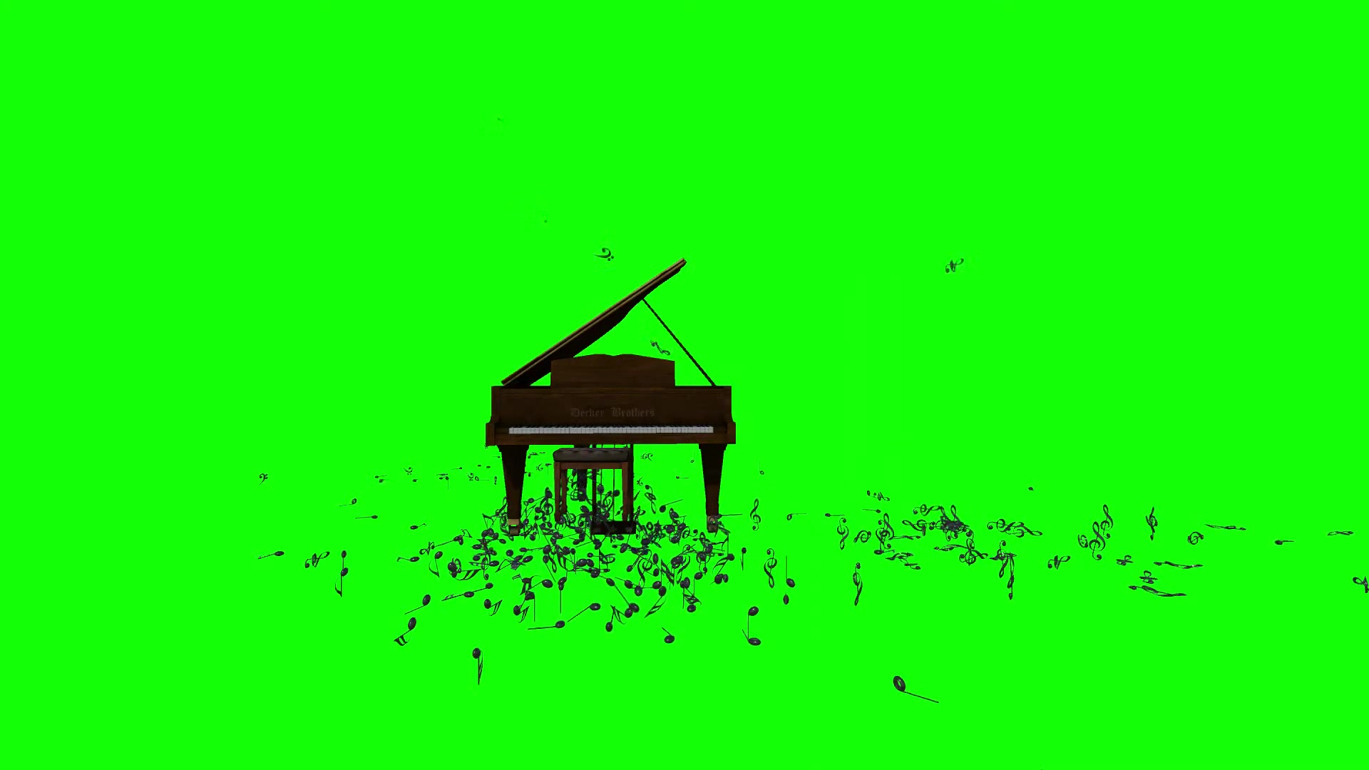 绿幕视频素材钢琴