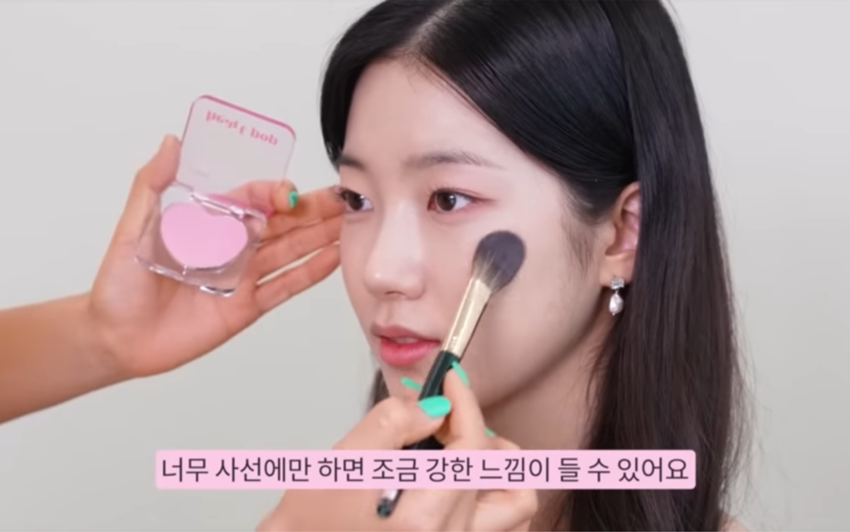 韩国明星化妆师为中村一叶打造的春日粉系妆容！