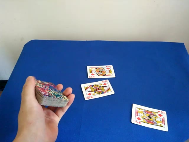 扑克绝技洗牌绝技之底下叠牌法