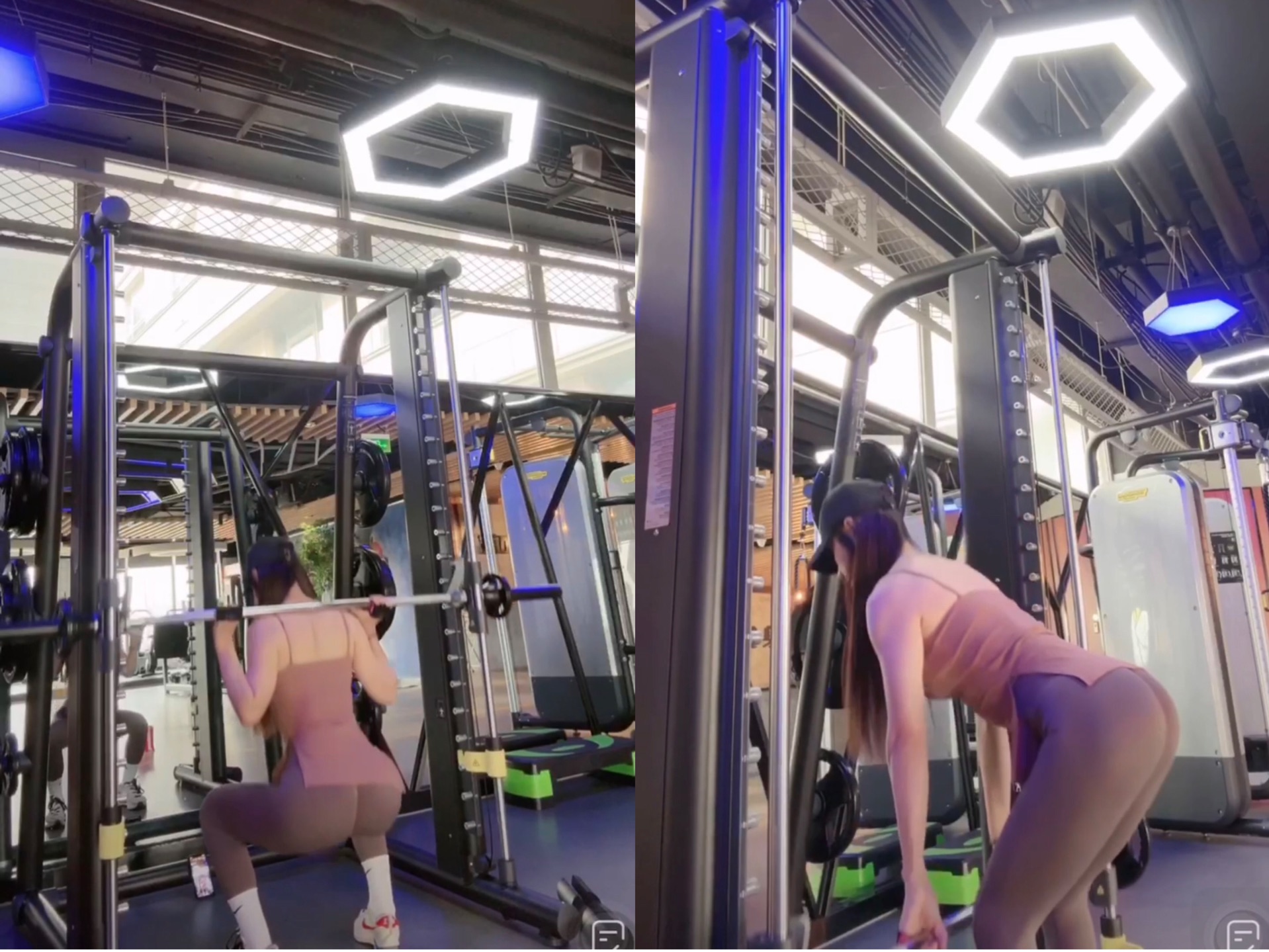 -Gym deep squat hard pull training-