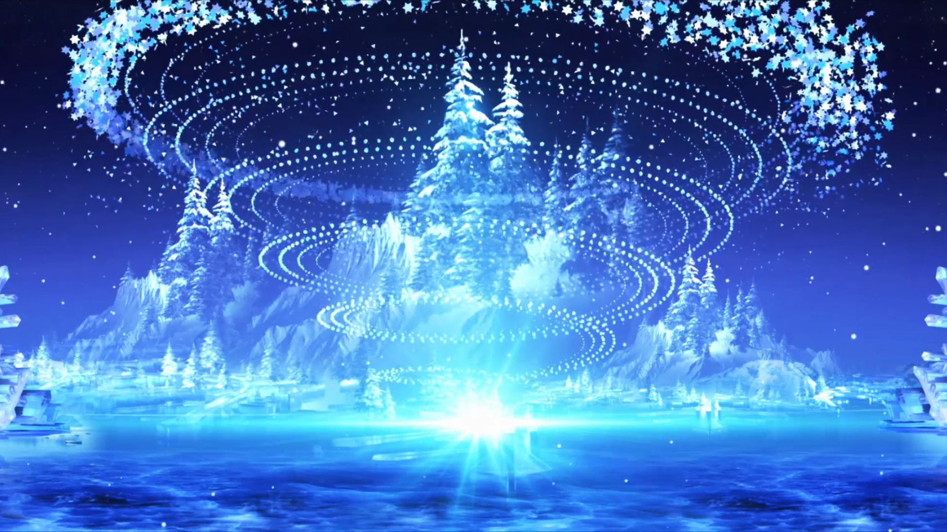 唯美冰雪梦境动态配乐壁纸