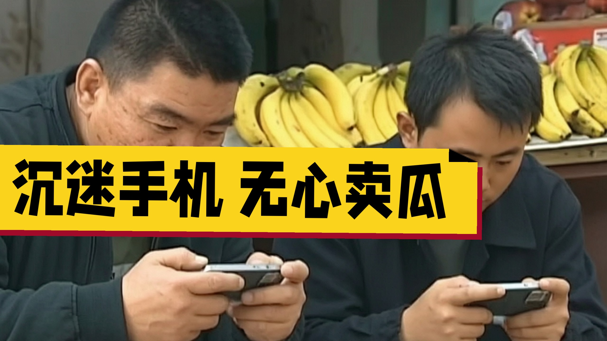 沉迷手机，无心卖瓜