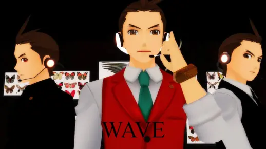 【逆裁MMD】王泥喜法介的WAVE（三人ver.）