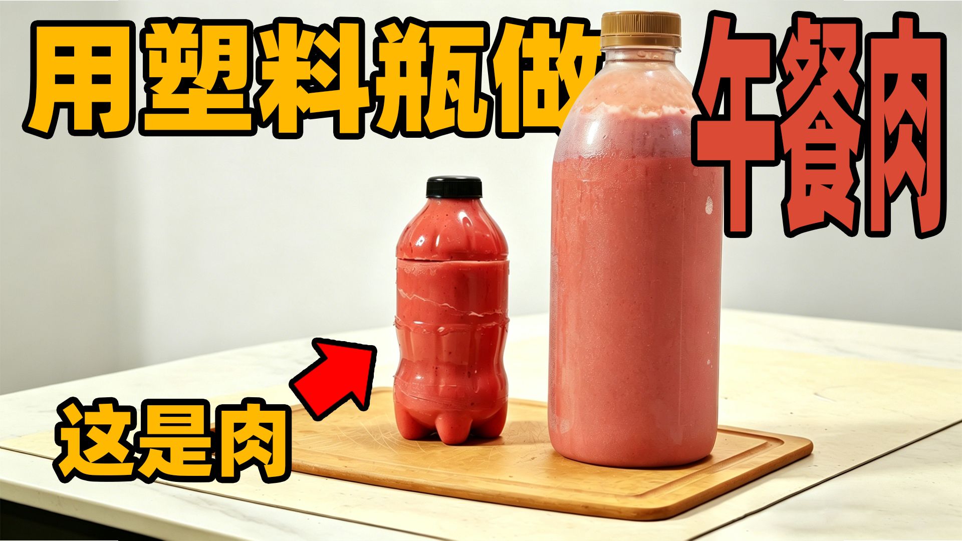 没用的瓶子不要丢，拿过来做午餐肉！