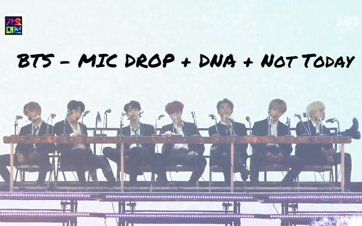 [防弹少年团]bts - mic drop   dna   not today高清舞台@2017sbs歌谣