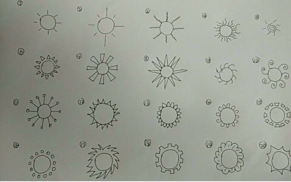 太阳的画法