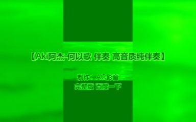 aki阿杰-何以歌 伴奏 高音质纯伴奏