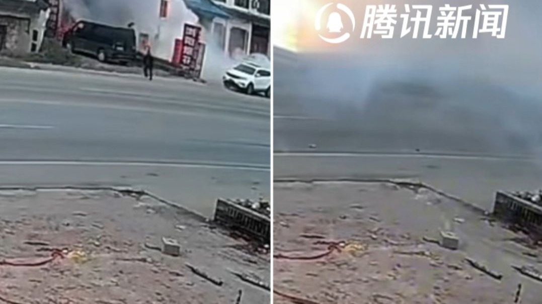 湖北宜城烟花爆燃事故致12人遇难，事发时监控曝光：从零星火花到全面失控仅十几秒