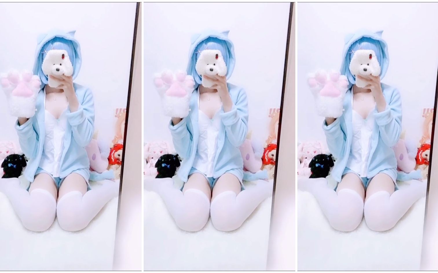 抖音美少女合集,这个白丝蕾姆我爱了