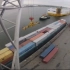 国外港口集装箱装卸作业(驾驶室视角)