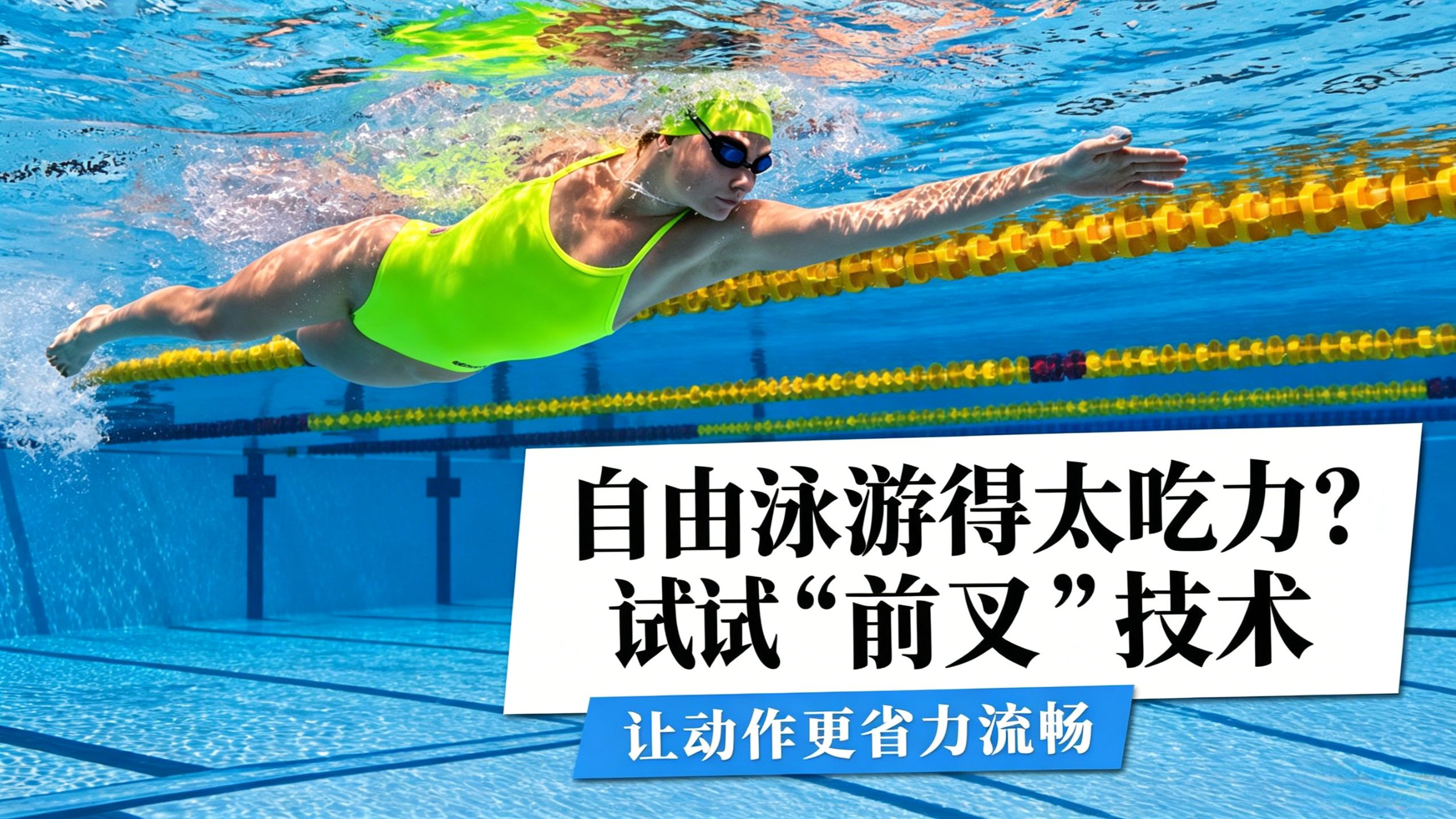 自由泳游得太吃力？试试“前交叉”技术，让动作更省力流畅