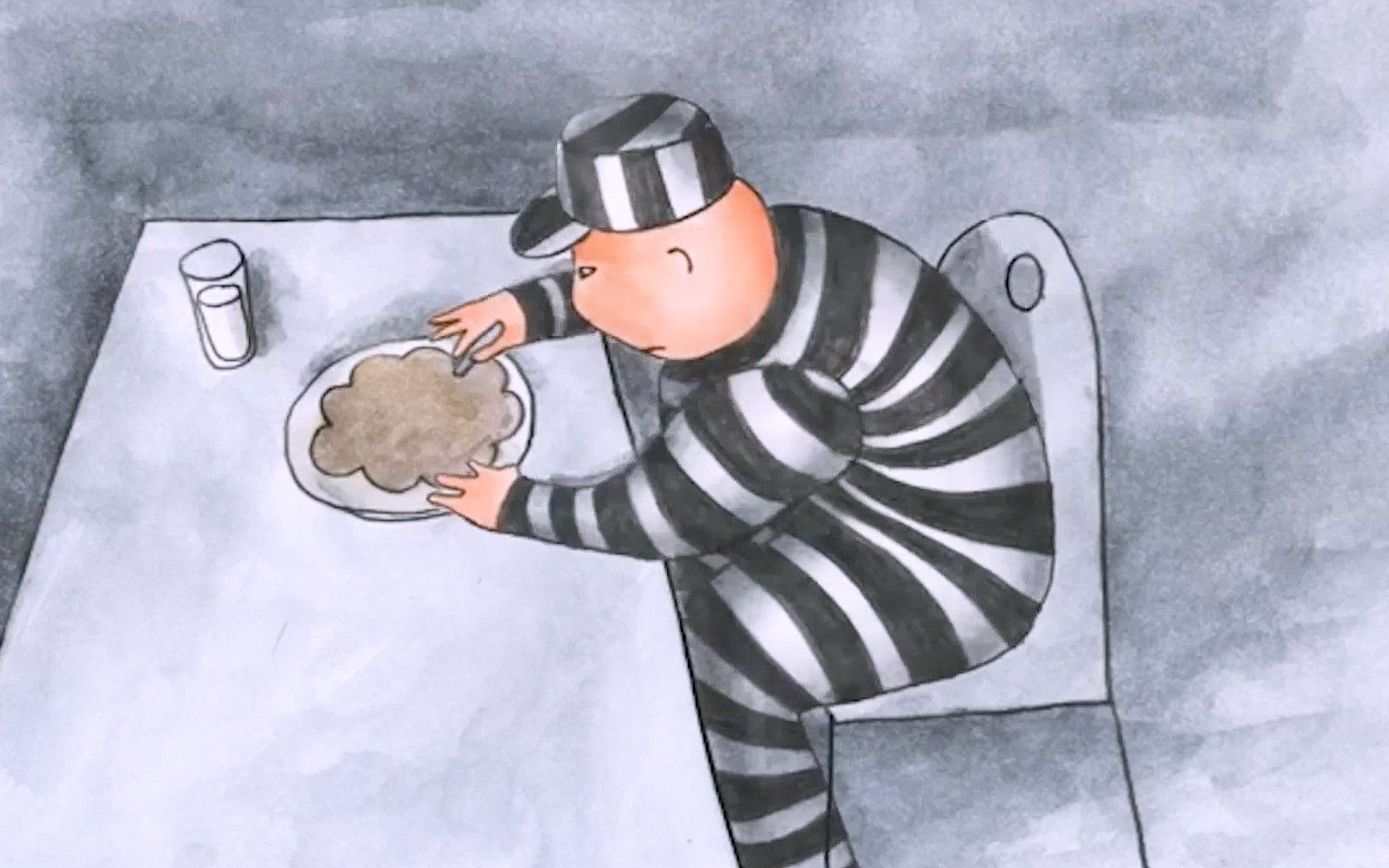 男孩在监狱里吃早餐，竟靠吃饭吃出一条通道，奇幻短片
