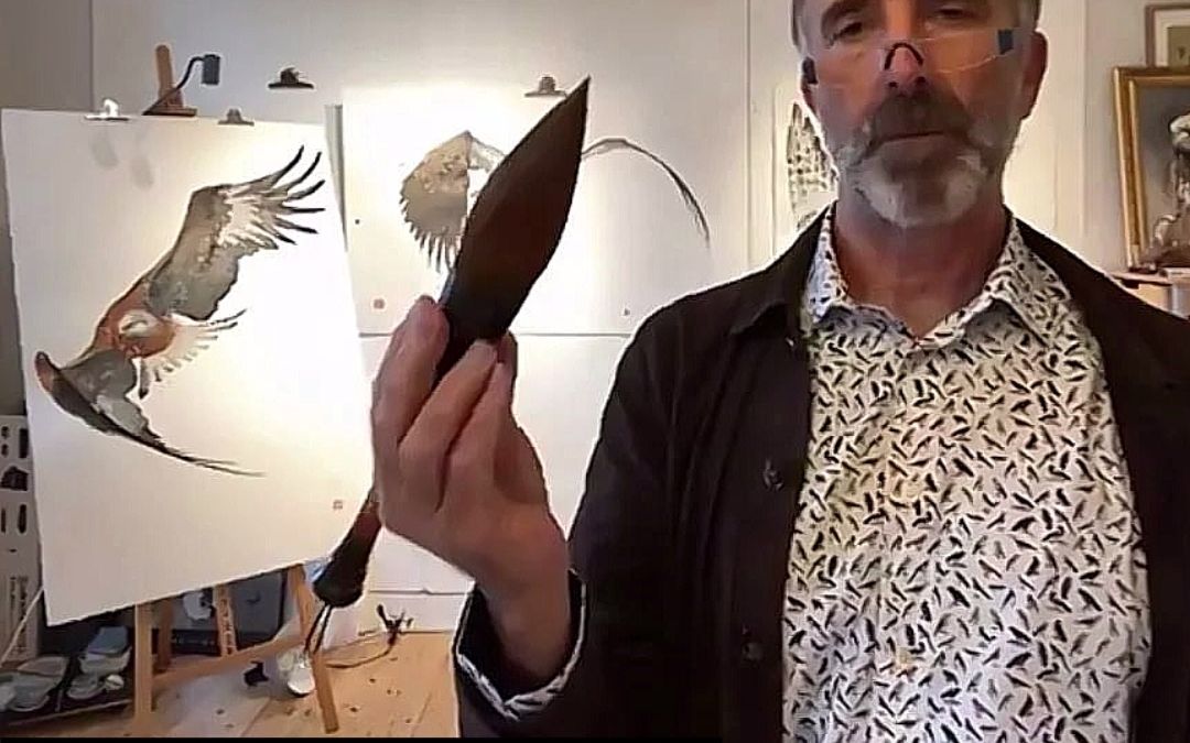 美国67岁画家“偷师”中国水墨画 用一只“鸟”震撼东西方画坛！
