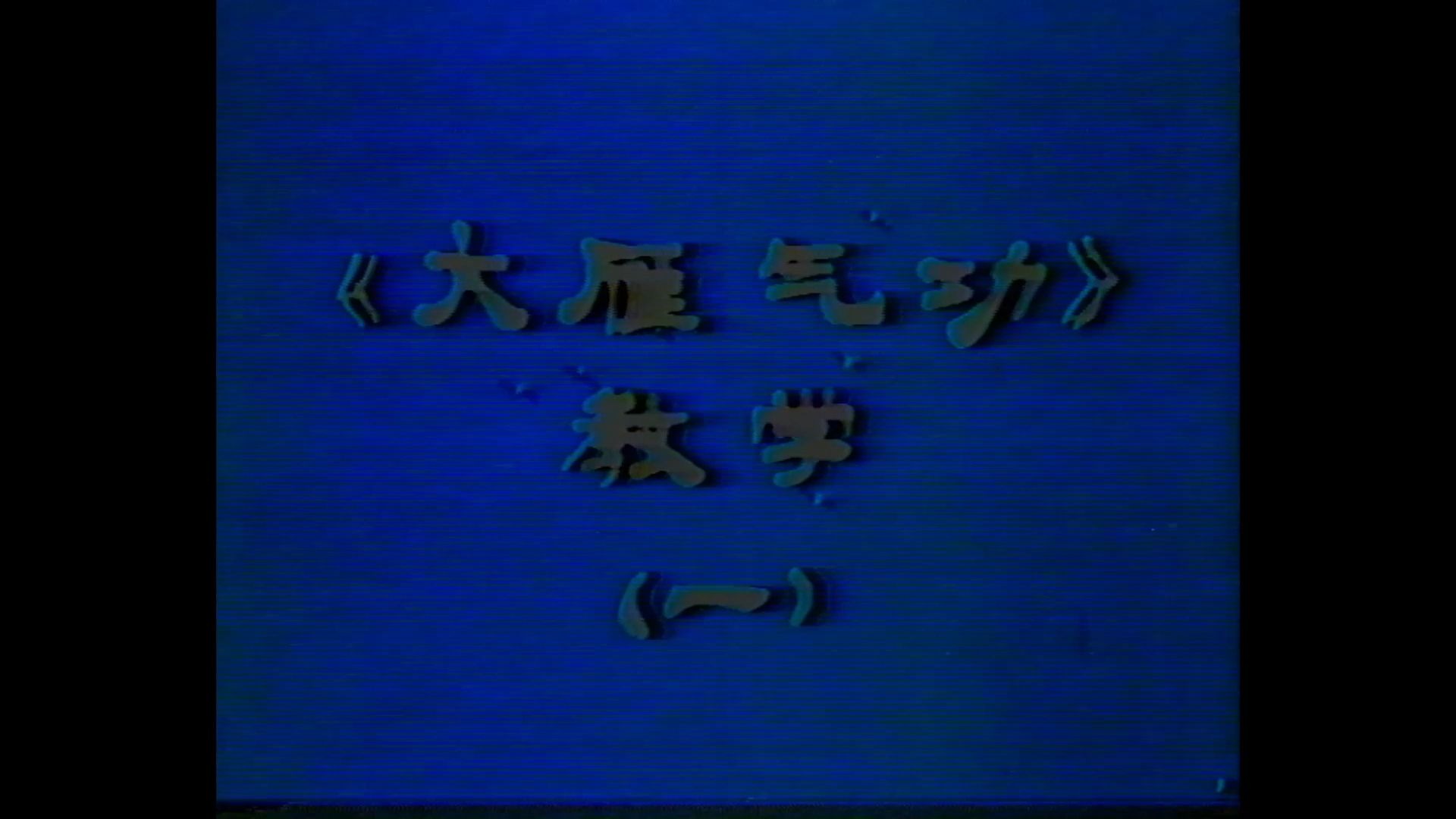 大雁功前64式教学片 1985年4月录制 第一集