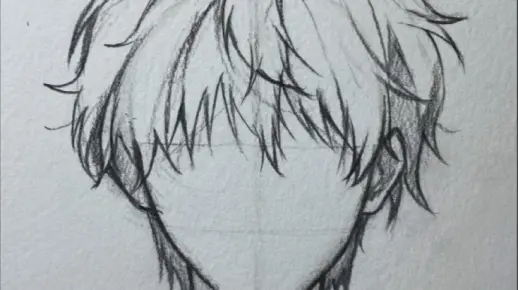 还不会画头发?40秒教你学会画男生的头发