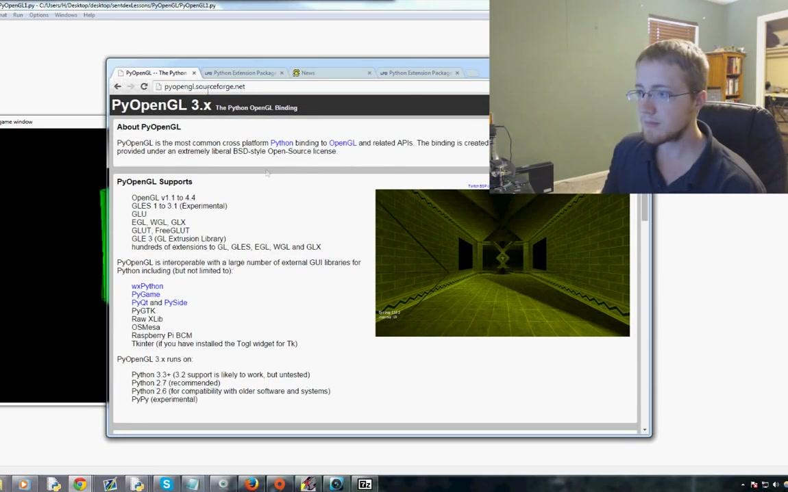 OpenGL With PyOpenGL Tutorial Python And PyGame P.1 - Making A Rotating ...