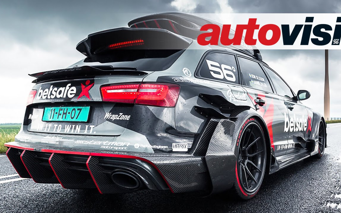 1000马力 奥迪rs6 dtm(ex-jon olsson) activates scooter alarms in