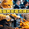 橘猫跨年摆摊，去夜市卖烤鸡，烟火绽放跨新年