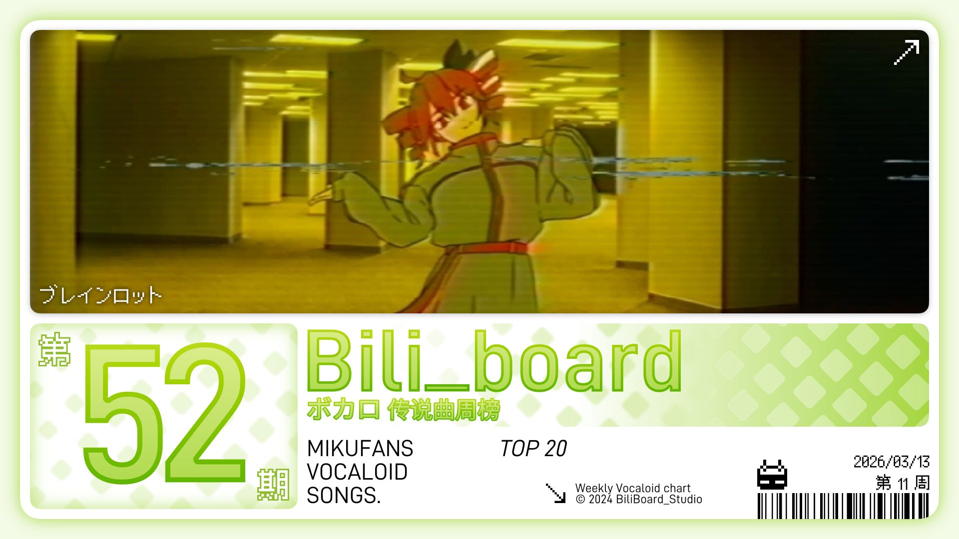 Bili_Board术力口传说曲周榜第52期2026年3月13日第11周