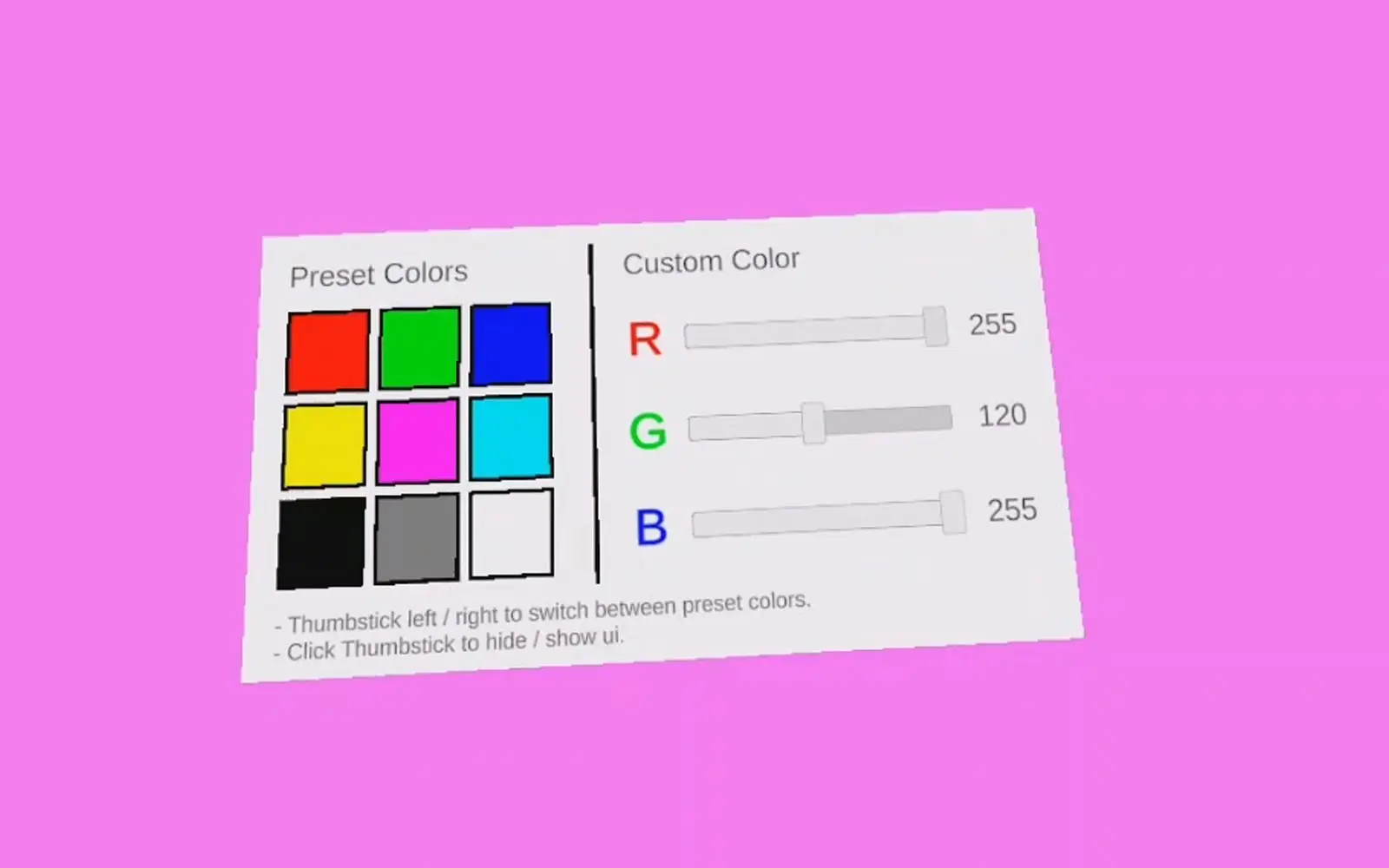 我做了一个用来测试vr屏幕坏点的小工具