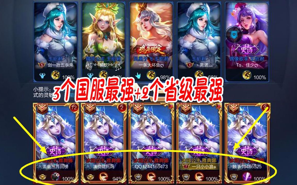 王者荣耀:国服最强雅典娜秀冰冠公主皮肤,开局他就懵了!