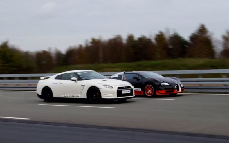 nissan gtr alpha 12 vs bugatti veyron vitesse 1200 hp