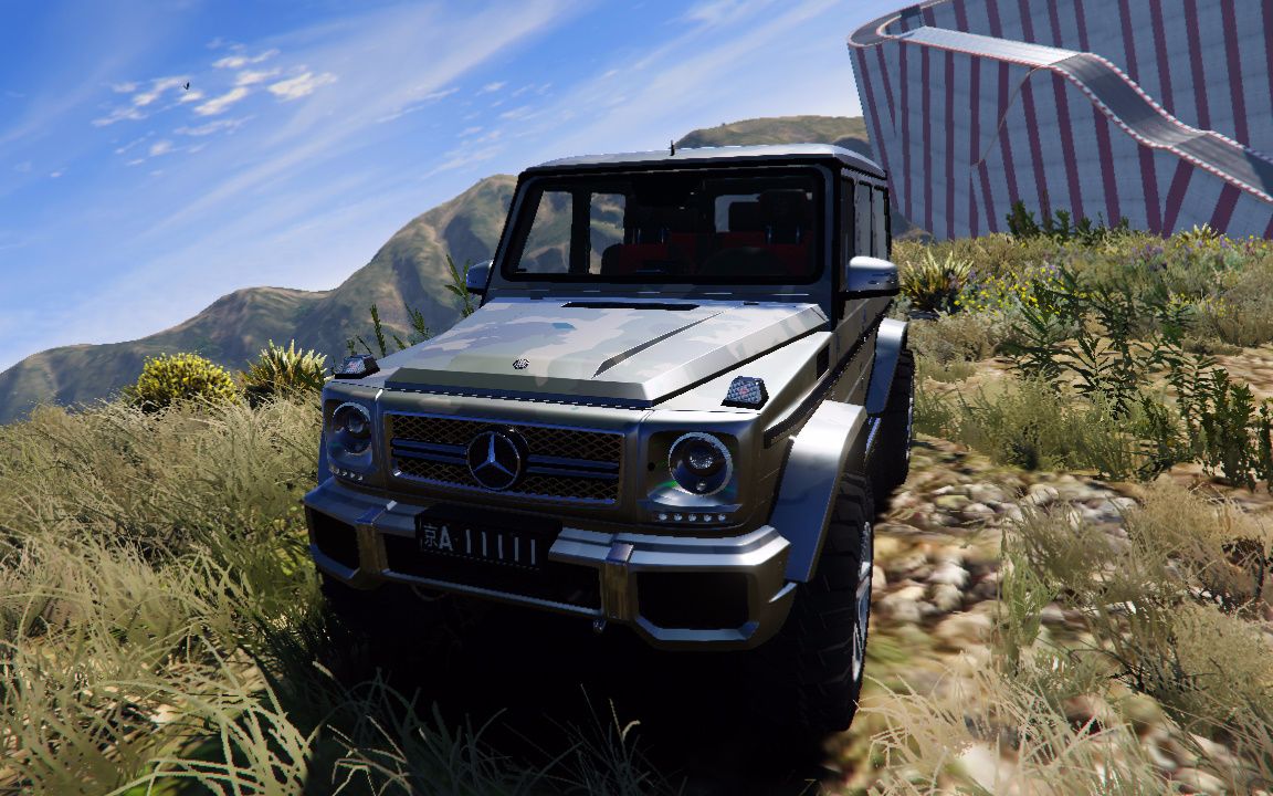 奔驰g5004x4挑战极限登山越野gta5mod潮仔